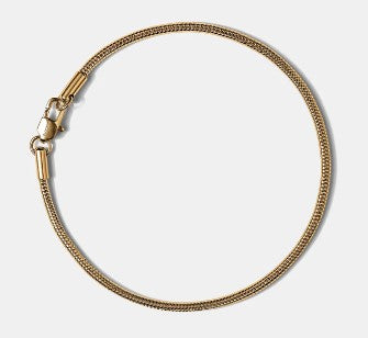 Elegatto Snake Chain Bracelet Gold 2mm SML