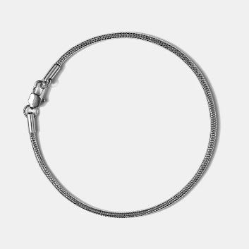 Elegatto Snake Chain Bracelet Silver 2mm MED